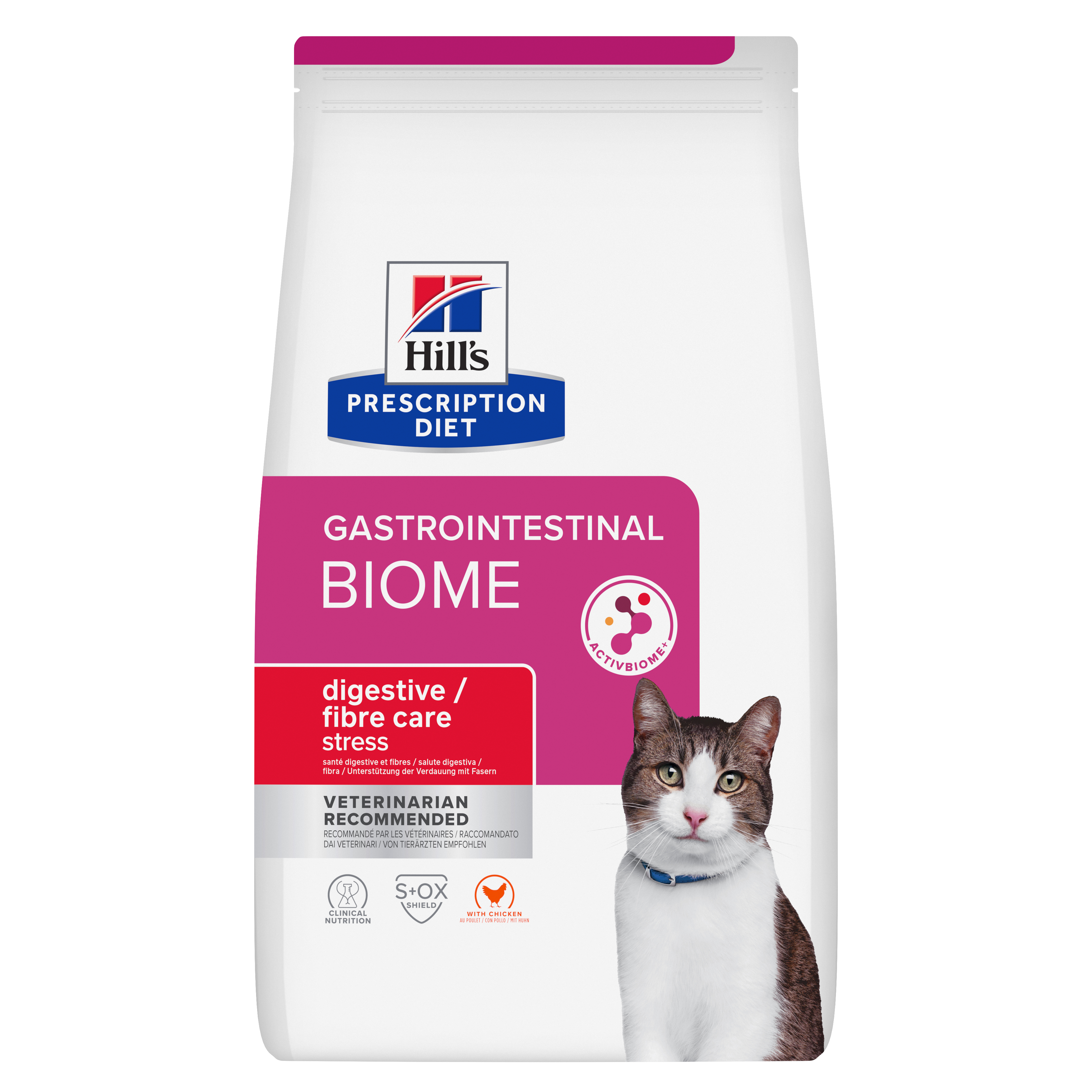GI Biome | Hill's Prescription Diet סטרס לחתול בוגר, 3 ק"ג (עם עוף)